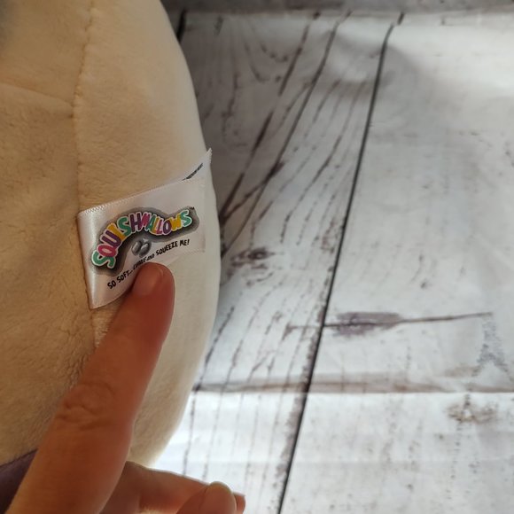 Squishmallow 13 Inch Carlota Calico Cat Plush White with Purple and Pink - Picture 5 of 7